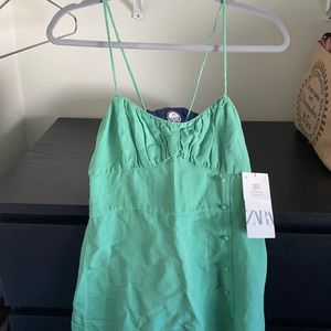 NWT Zara green midi dress